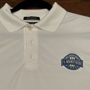 VTG 2006 Disney Marathon Men’s Polo Shirt- White- Embroidered Logo- Short Sleeve